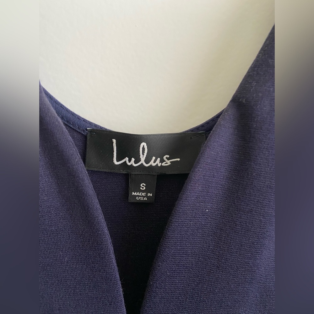 Lulu's Deep Blue Mini Dress - Picture 2 of 5